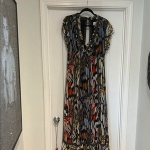 Multicolor Patterned Women's Dress